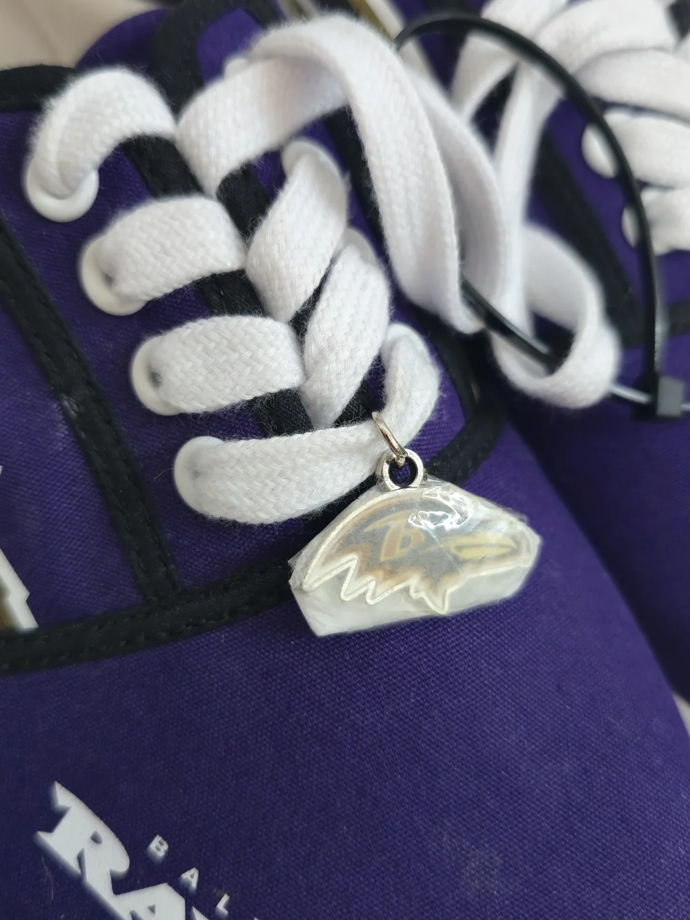 Baltimore Ravens Women's Purple Logo Canvas Sneakers